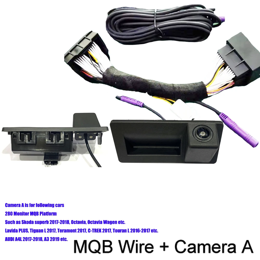 CanBus Reversing with Dynamic Trajectory Parking Camera for Skoda Octavia Volkswagen Bora Tiguan Audi A3 A5 Q5 Q2 Q7 MQB