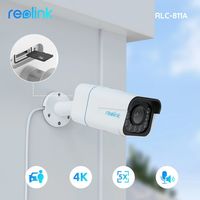 Reolink RLC-811A 4K PoE IP Camera outdoor 8MP 5X Optical Zoom Human/Car Detection 2-way Audio Color Night Vision Smart Home CCTV