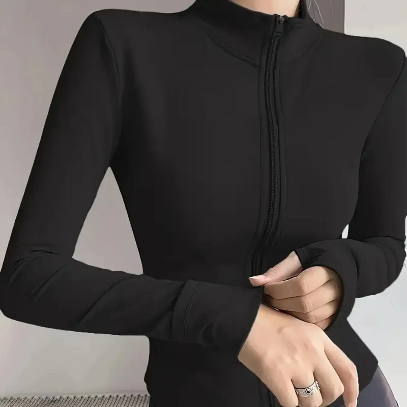 

Женские универсальные топы в корейском стиле на все сезоны, новые спортивные куртки Ins-Style с длинными рукавами, облегающие, эластичные, повседневная одежда для йоги, топы с длинными рукавами для женщин, фитнес-тренировки, одежда для бега на открытом во