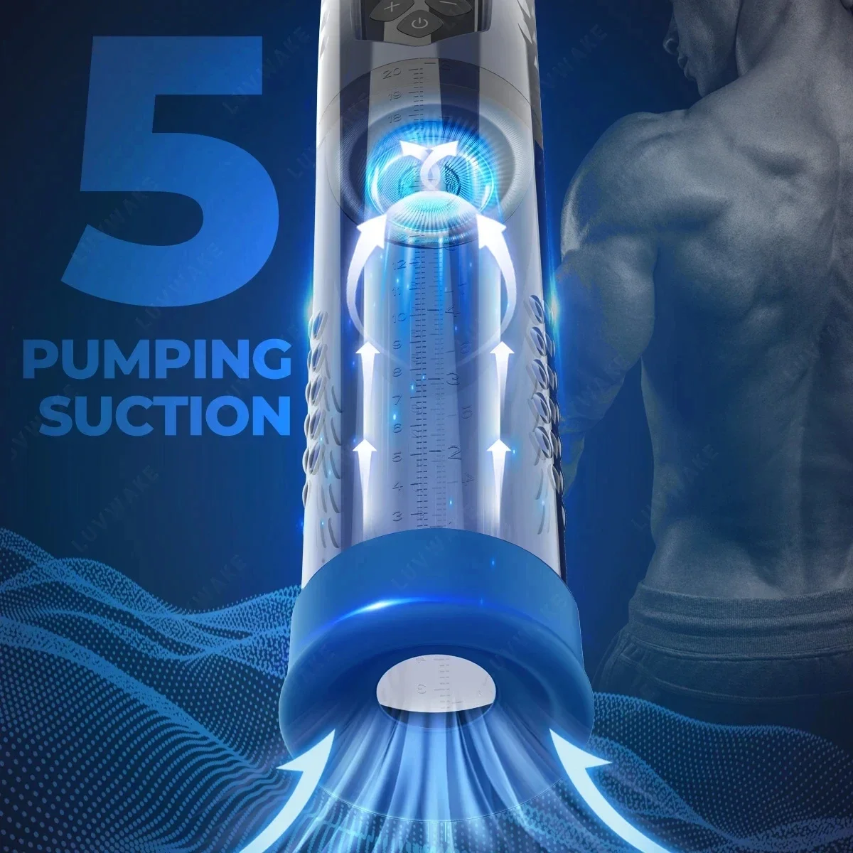 NEW Electric Pump Pennis Erection Enlargement 5 Suction Smart Training Modes Automatic Vacuum Pump Sex Toys for Men Bigger Stron