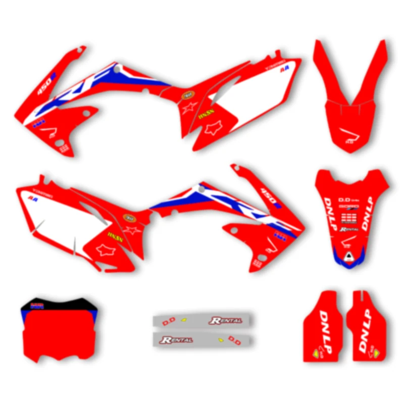 

DSMTECH Custom Motorcycle Graphics Background Decal for HONDA CRF250 2010-13 CRF450 2009-2012 Decals Stickers Kits 007