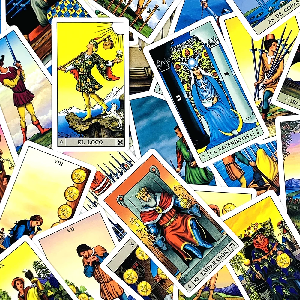 Nieuwe Tarotkaarten 78 Tarot Deck Spaanse versie Waarzeggerij Waarzeggerij Editie Bordspel, Halloween en Kerstcadeau