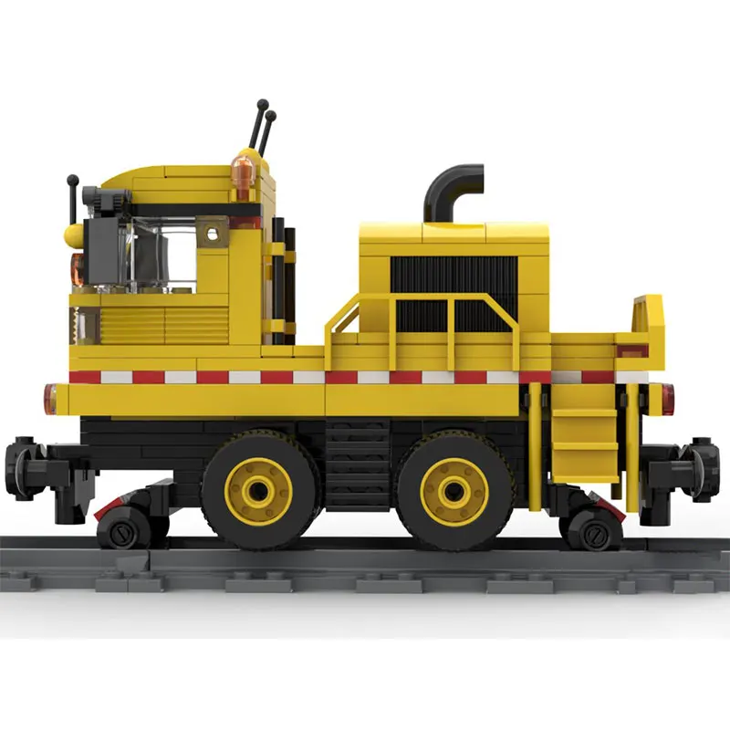 MOC-46215 Building Block Mini Train Series Trackmobile Collectible Education DIY Model Brick Boy Puzzle Toy Birthday Gift 309PCS