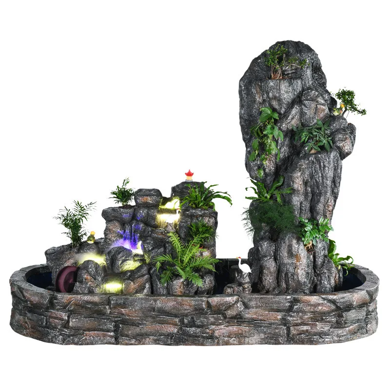 Rockery fountain flowing water garden courtyard decoration water feature crafts