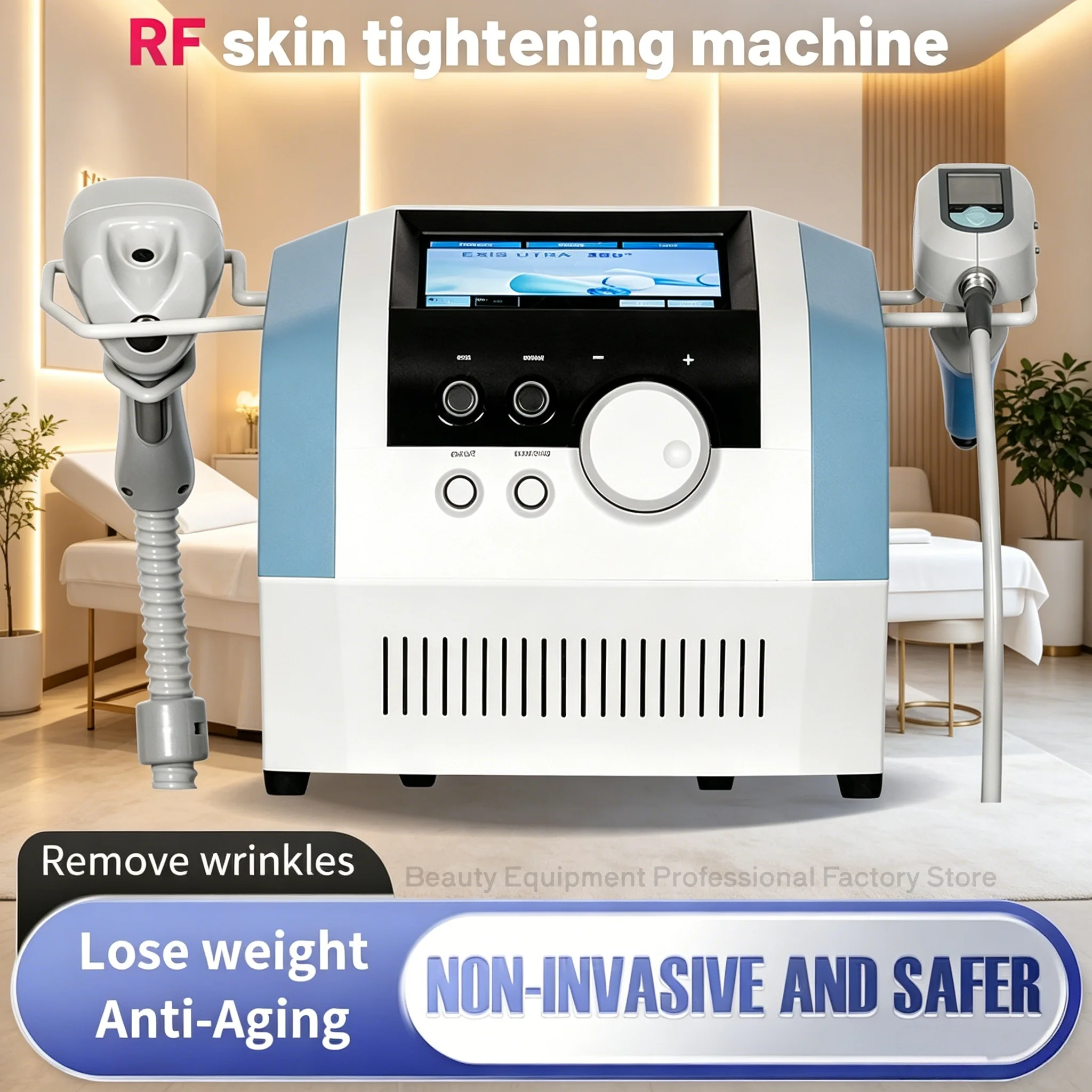 New RF Ultra 2 IN 1 Beauty Machine 360 Body Contouring Cellulite Reduction Skin Tightening Rejuvenation Salon Equipment