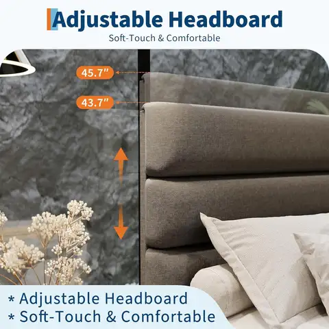 8 best sales प्लेटफ़ॉर्म बेड क्वीन साइज़ - №6