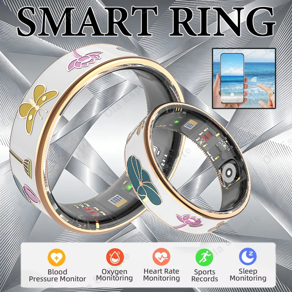 

NEW Healthy Smart Ring 5 ATM Waterproof Wireless Call Heart Rate/Sleep/Blood Oxygen Monitoring For Android/IOS Men Women Gifts