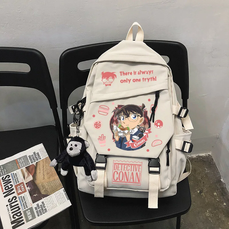 Conan-Sac à Dos d'École Mignon pour Étudiant, Cartable Kawaii pour Fille et Garçon, pour Ordinateur Portable, à la Mode, pour Livres