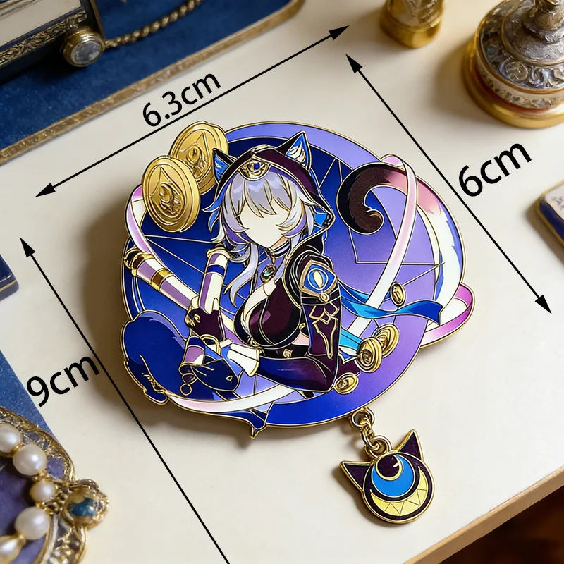Honkai:Star Rail Cipher Abzeichen Cosplay Anime Cifera Silberner Wolf LV.999 Halloween Broschen Fangeschenke Rucksack Weihnachtsdekoration – Detail 1