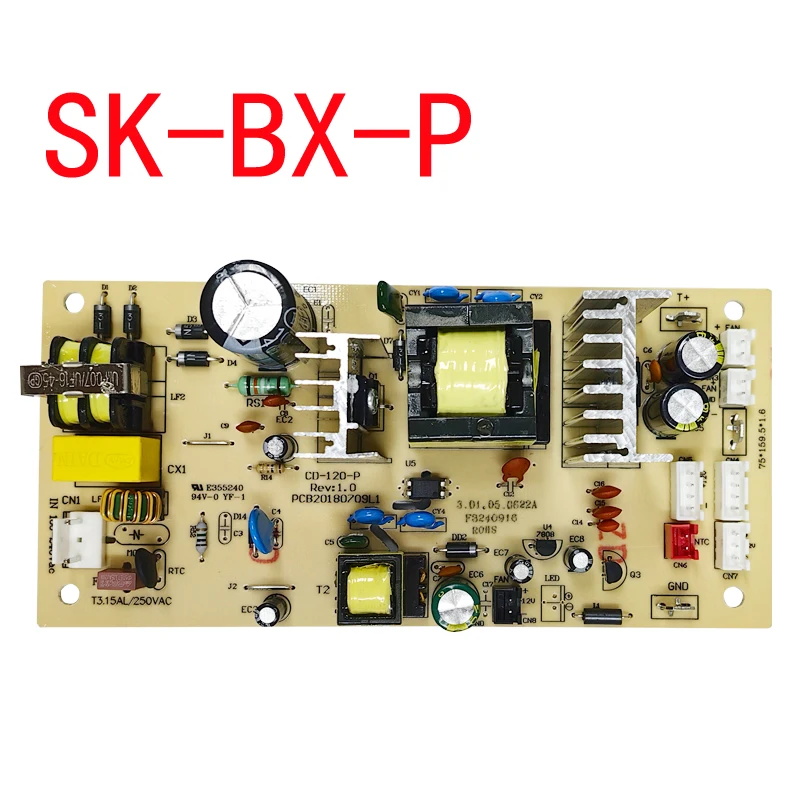 CD-120-P/REV-1.0-PCB20180709L1 E355240 circuit board refrigeration sheet parts internal external fan motherboard SK-BX-P ZC-BX-P