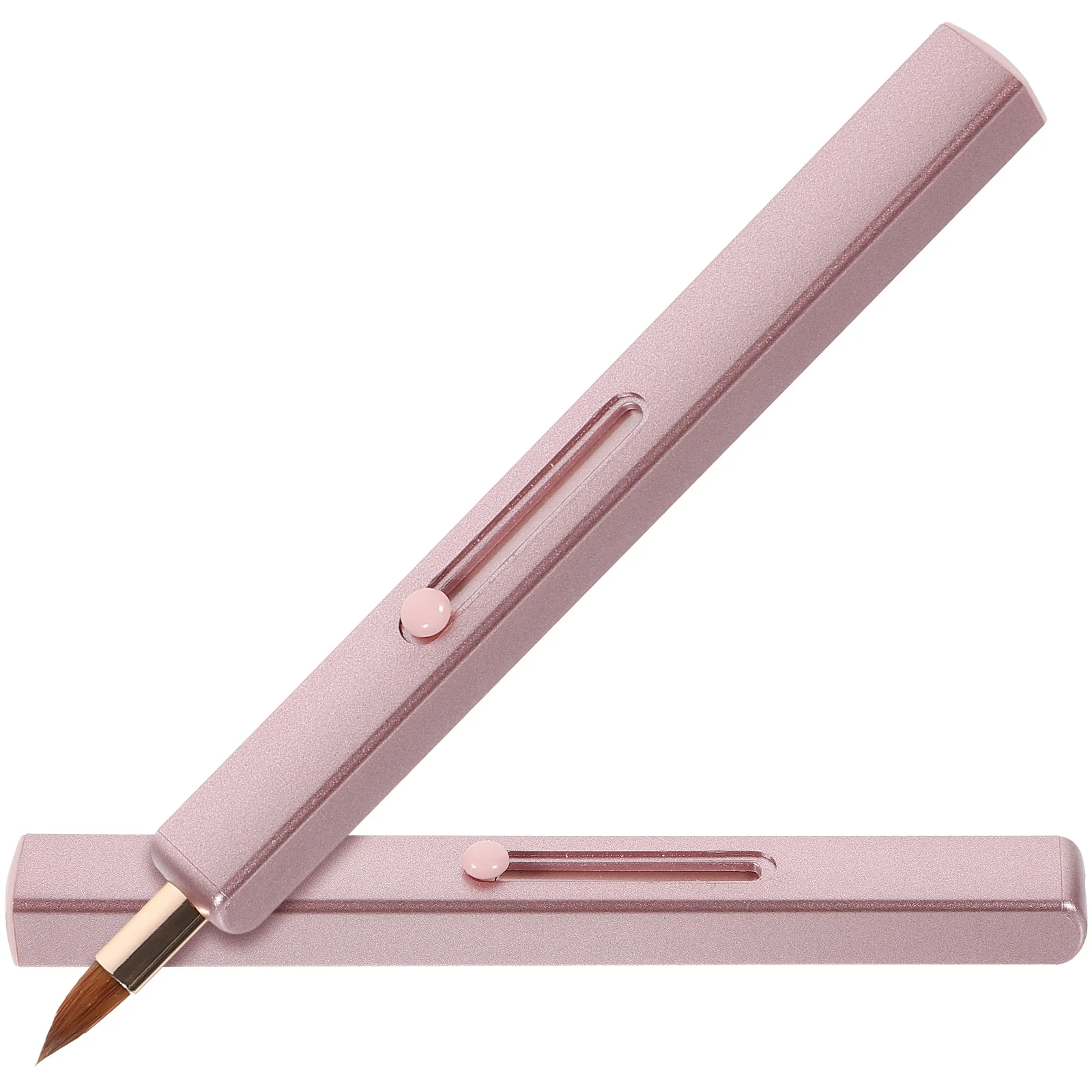 2 Pcs Dual Sided Makeup Brush Portable Lip Liner Concealer Applicators Travel Clear