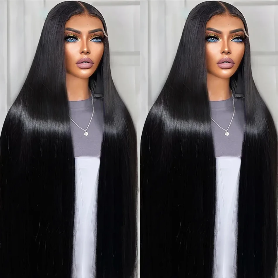 30 40 Inch 250 Density 13x4 Hd Lace Frontal Human Hair Wigs Brazilian Straight 13x6 Lace Front Wig Remy For Black Woman