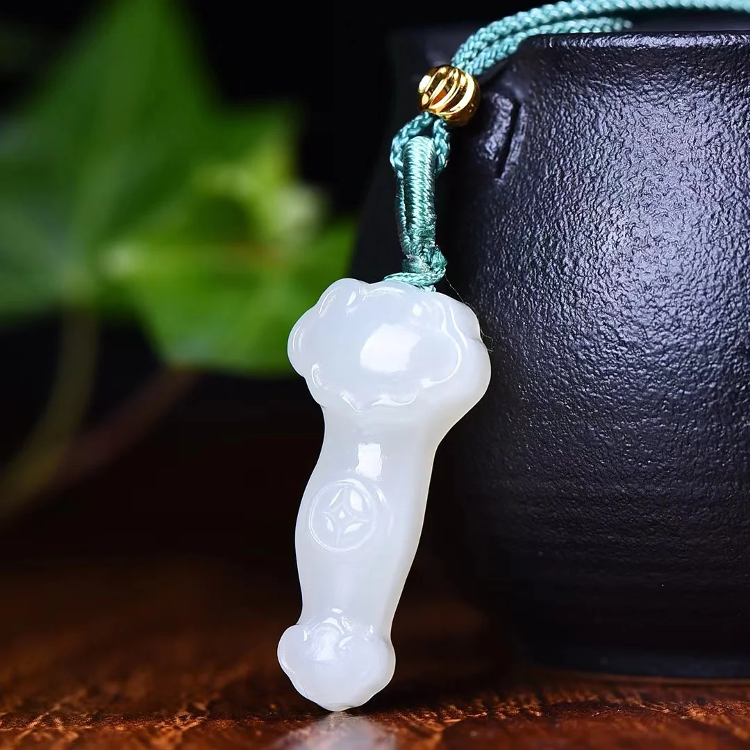 Exquisite Hetian Jade Ruyi Pendant Jewelry 3364#