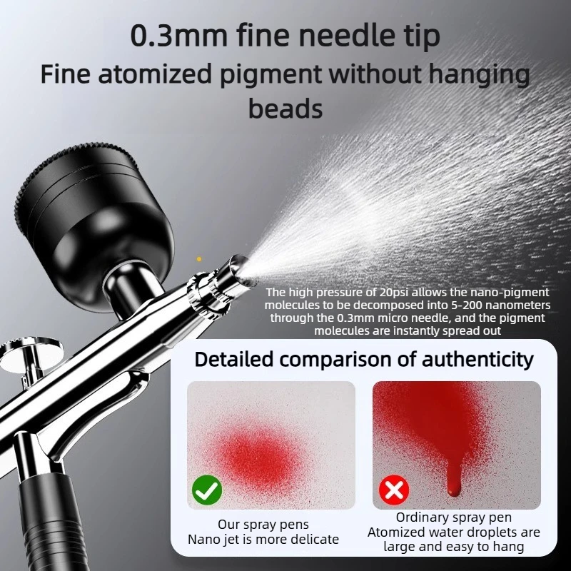 Electric Spray Gun Pen Multifunctional Acrylic Pigment Painting Spray Gun Professional Adjustable Model Coloring Nail Spray Pen