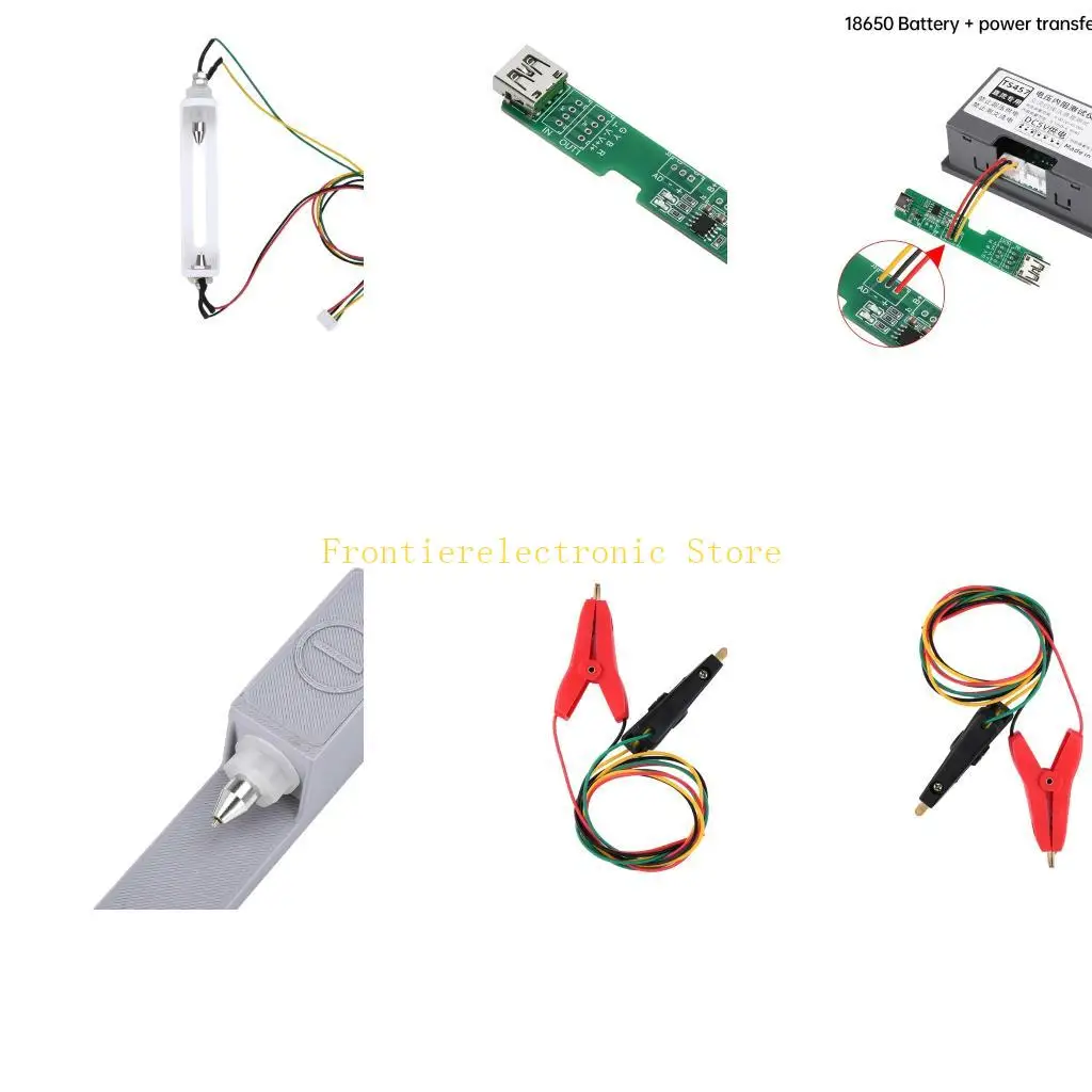G8DB TS457 Battery Adapter Board Fast Data Transfer Kelvin Clip Cable for Internal Resistance Measurement