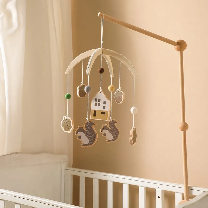 Sonajeros móviles de madera para cama de bebé, sonajeros para cuna, estilo bohemio, Juguete Musical para niños de 0 a 12 meses, regalo para recién nacidos