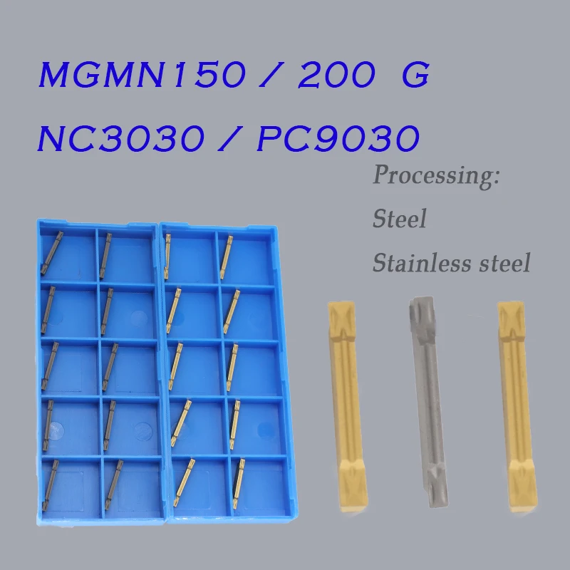 MGMN150 / MGMN200 G NC3030 / PC9030 inserti in metallo duro inserti per scanalatura lama per taglio e scanalatura tornio CNC utensile per tornitura di metalli