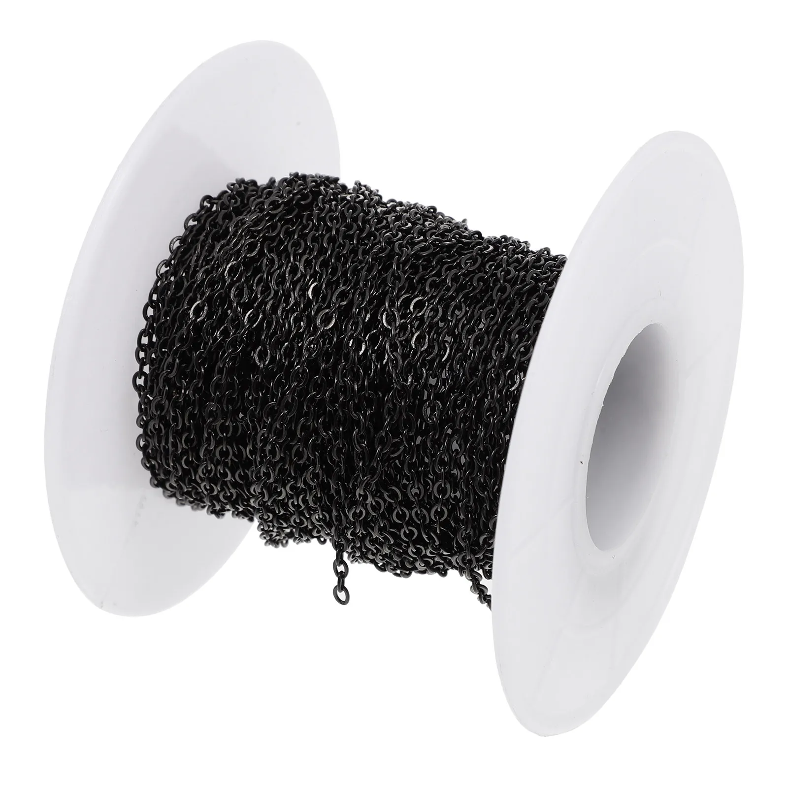 

1 Roll Stainless Steel O-Link Fine Chain for DIY Jewelry Making Lightweight Smooth Rustproof Decorative Necklace Bracelet