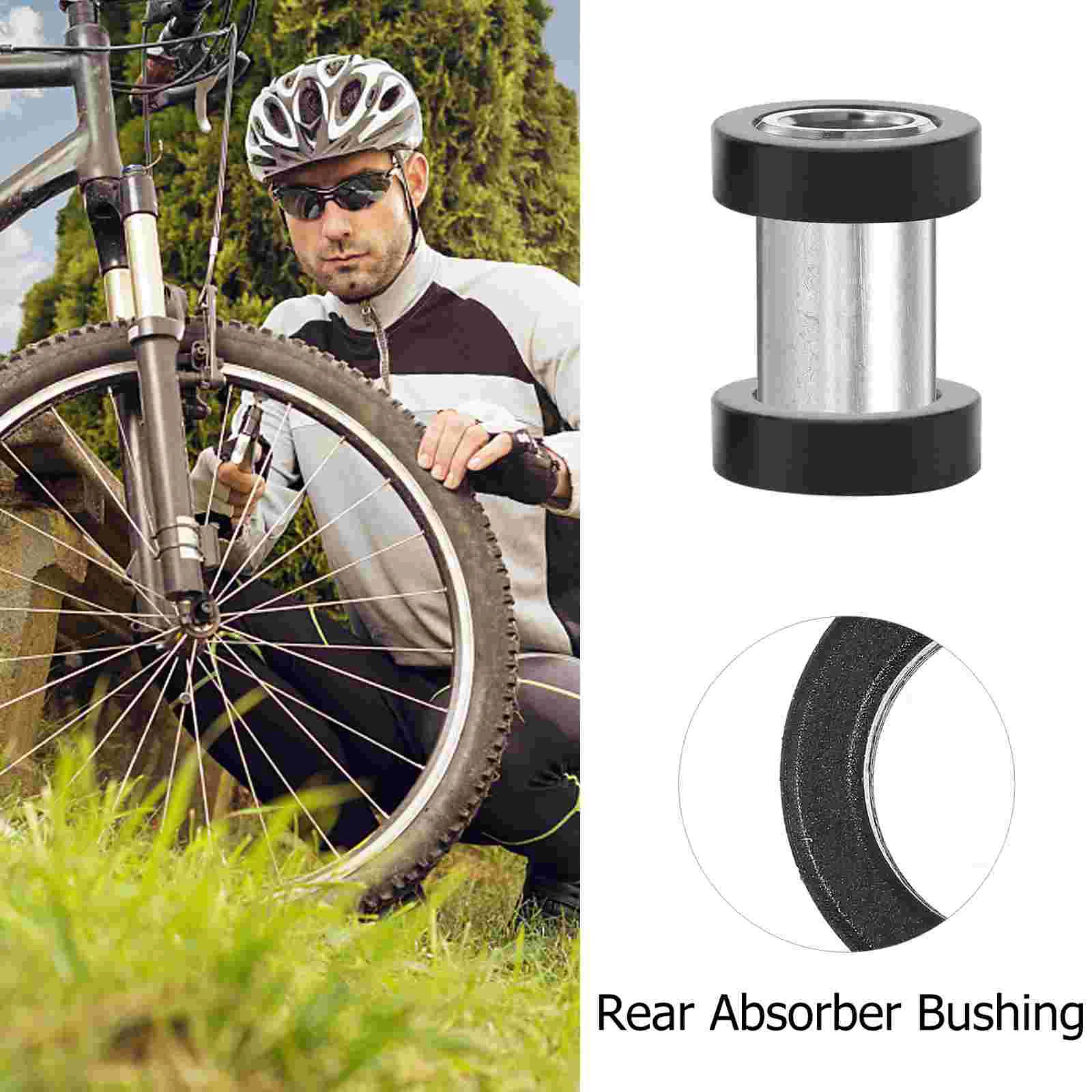 Rear Adapter Bicycle Bushing Absorption Absorber Mount Kit Black Glue