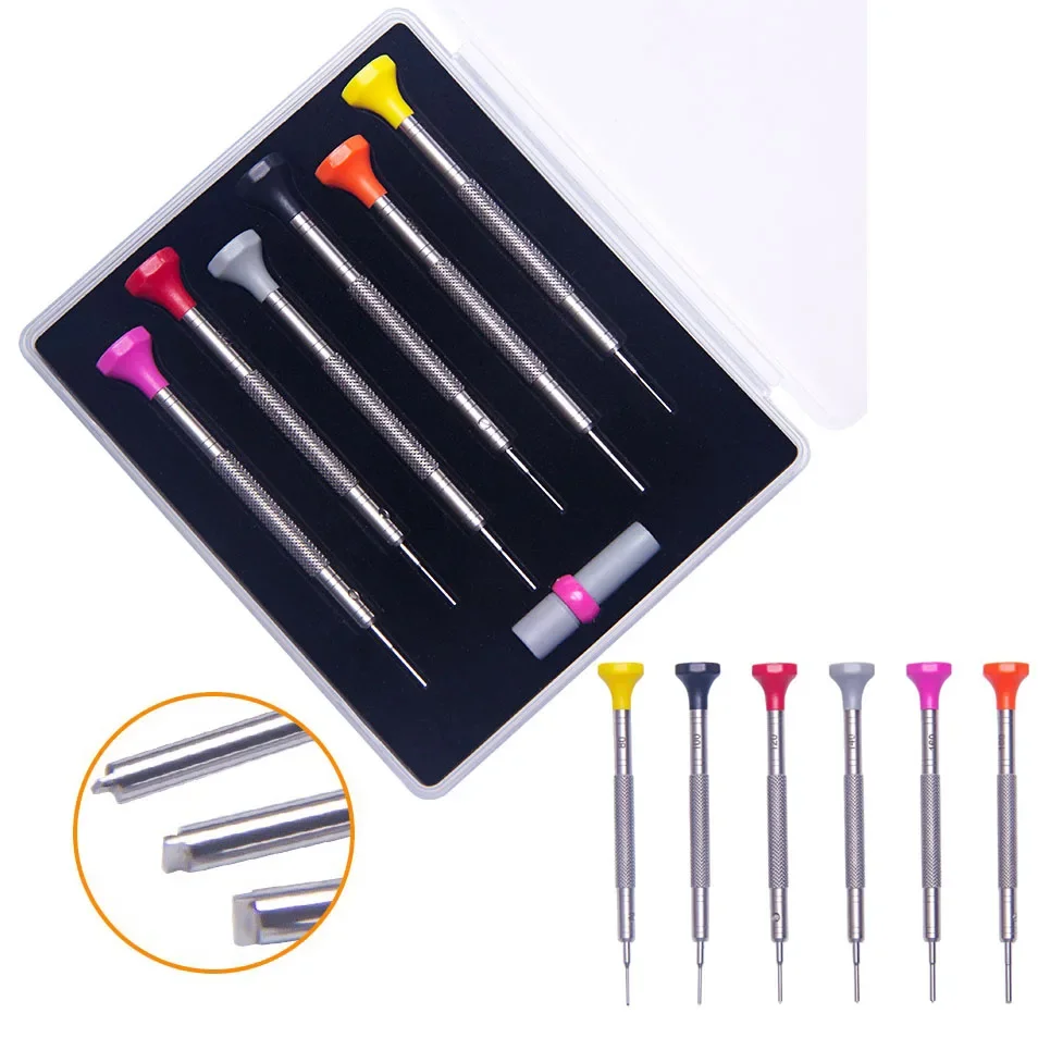 6PCS Set of Precision Steel Screwdrivers Watchband Strap Repair Tool Mobile Phone Camera Cover Removal Opener Screwdrivers Kit