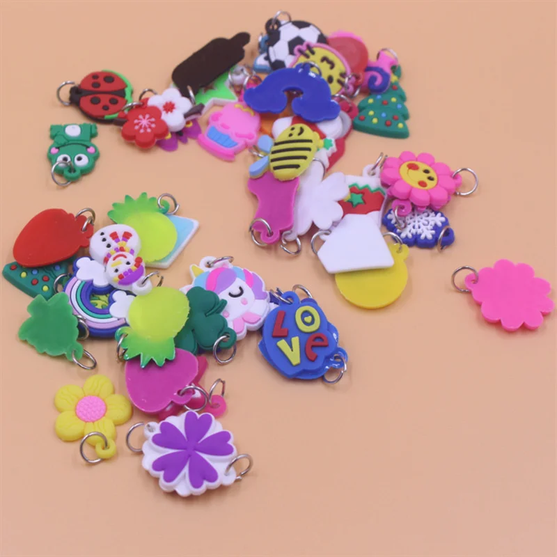 20pcs Charm Plastic Resin Pendant Connector For DIY Anime Choker Neck Bracelet Earring Keychain Phone Jewellery Making Supplies