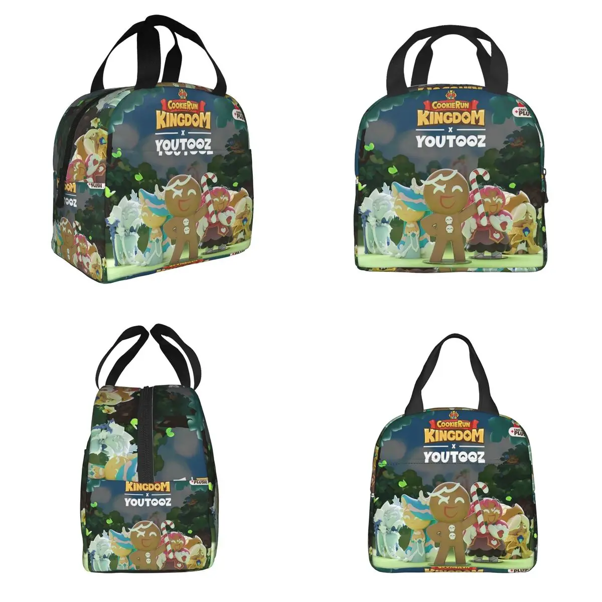 كوكي رن المملكة أكياس الغداء معزول بينتو صندوق المحمولة حقيبة الغداء قابلة لإعادة الاستخدام برودة حقيبة حرارية للمرأة طالب المدرسة #6