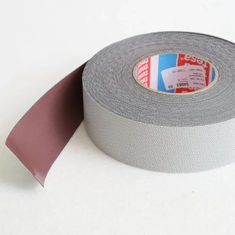 50mm x 25m Tesa 4863 Wear Resistant Non Slip Tape Double Sided Tape Silicone Coated Roller Wrapping Tape with Embossed Surface