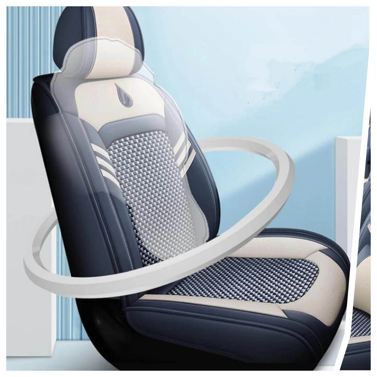 

Чехлы на передние и задние автомобильные сиденья + чехол на руль для Mazda CX-5 2024-2011, хорошее качество, дышащий чехол на сиденье с подушкой