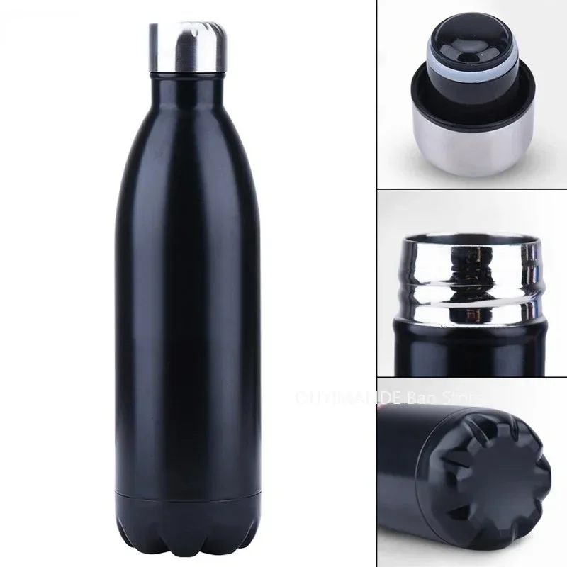 350/500/750/1000ml Double-wall Insulated Vacuum Flask Stainless Steel Water Bottle Cola Water Beer Thermos For Sport Bottle