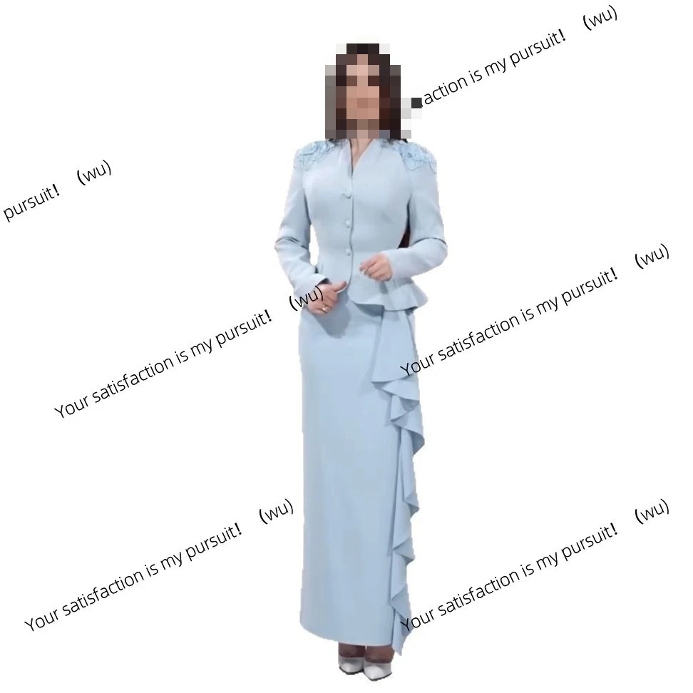 Setelan wanita bergaya baru dengan detail ruffle di tepi, model Prancis, kancing tunggal.