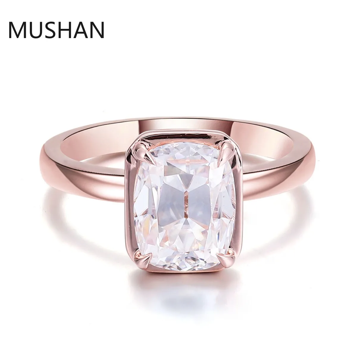 MUSHAN Luxury Custom 14K 18K Gold Rings Band Jewelry With Moissanite Diamond Lab Grown Gemstones Diamond Wedding Ring For Women