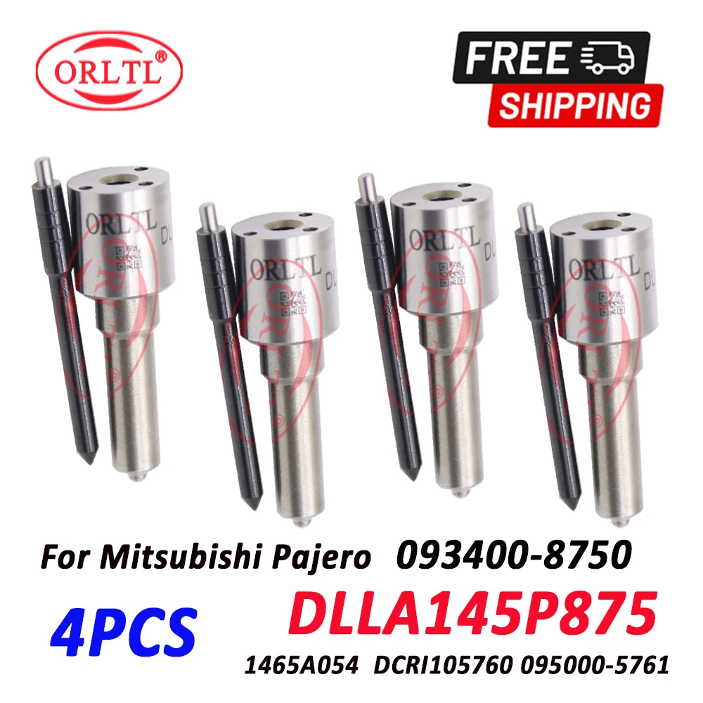 

ORLTL 4 PCS 1465A054 DCRI105760 Diesel Injector Nozzle DLLA145P875 Fuel Auto 093400-8750 For Mitsubishi Pajero 4M41 095000-5761