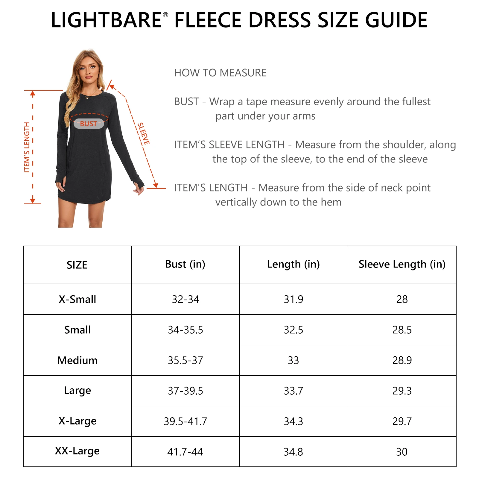 Lightbare Women’s Fleece Long Sleeve Dress Thermal Pullover Crew Neck Tunic Sweatshirt Dress with Pocket Winter Dresses