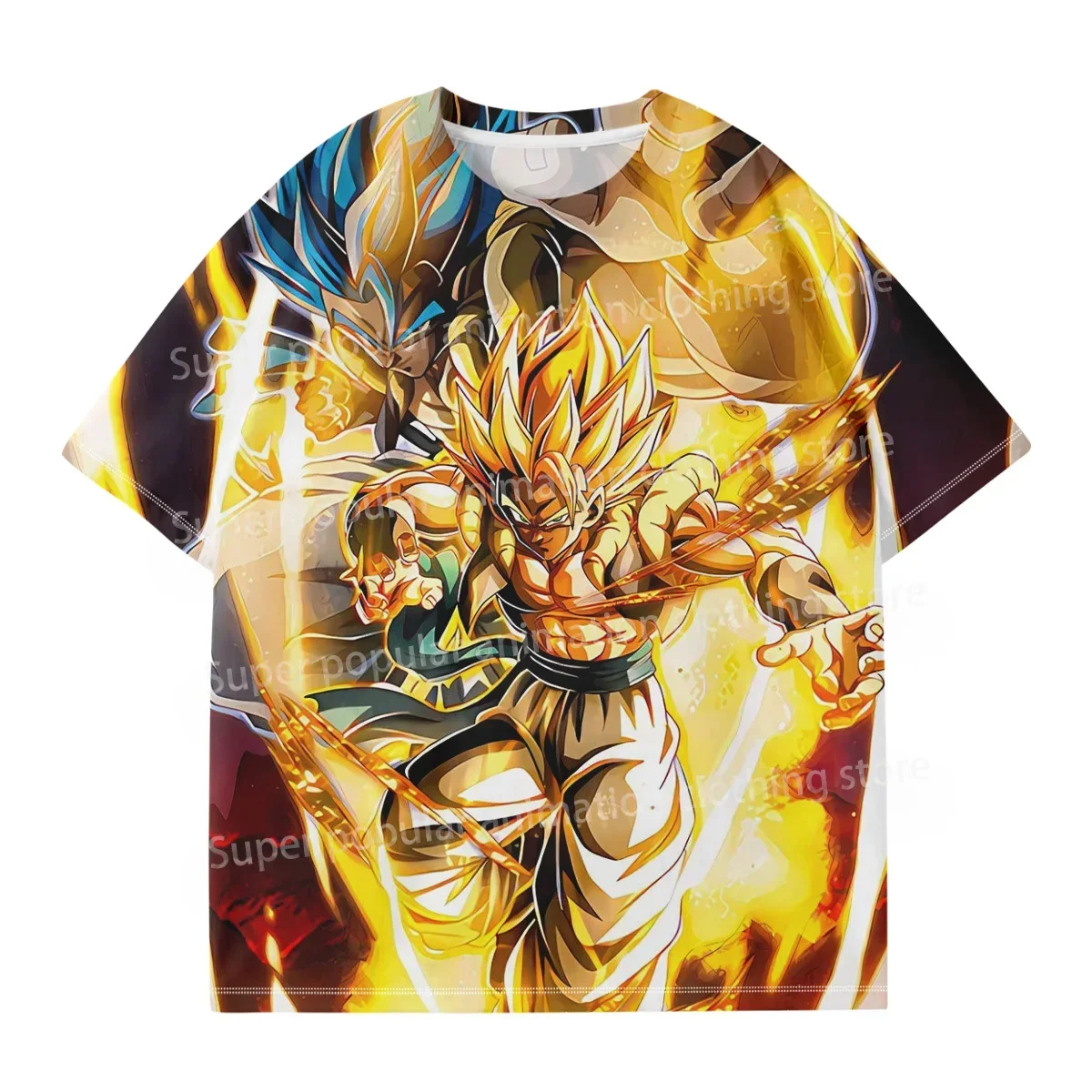2025, Sommeranimation Vegeta Friza Sun Wukong 3D-Digitaldruck, schnell trocknendes T-Shirt für Erwachsene und Kinder, modisches Top, lässig, Y2K