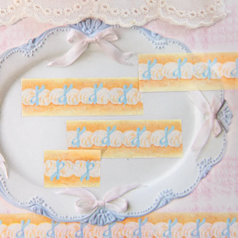 Mr. Paper Delicious Cake Masking Tape 1 Roll Cute Fruit Strawberry Bear Cake Sticker Tape Family Handbooks Decoration Gifts