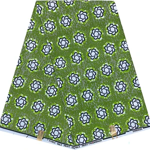 Durable Dutch Wax Print Fabric for African Traditional Attire with 100% Polyester and Various Geometric Patterns