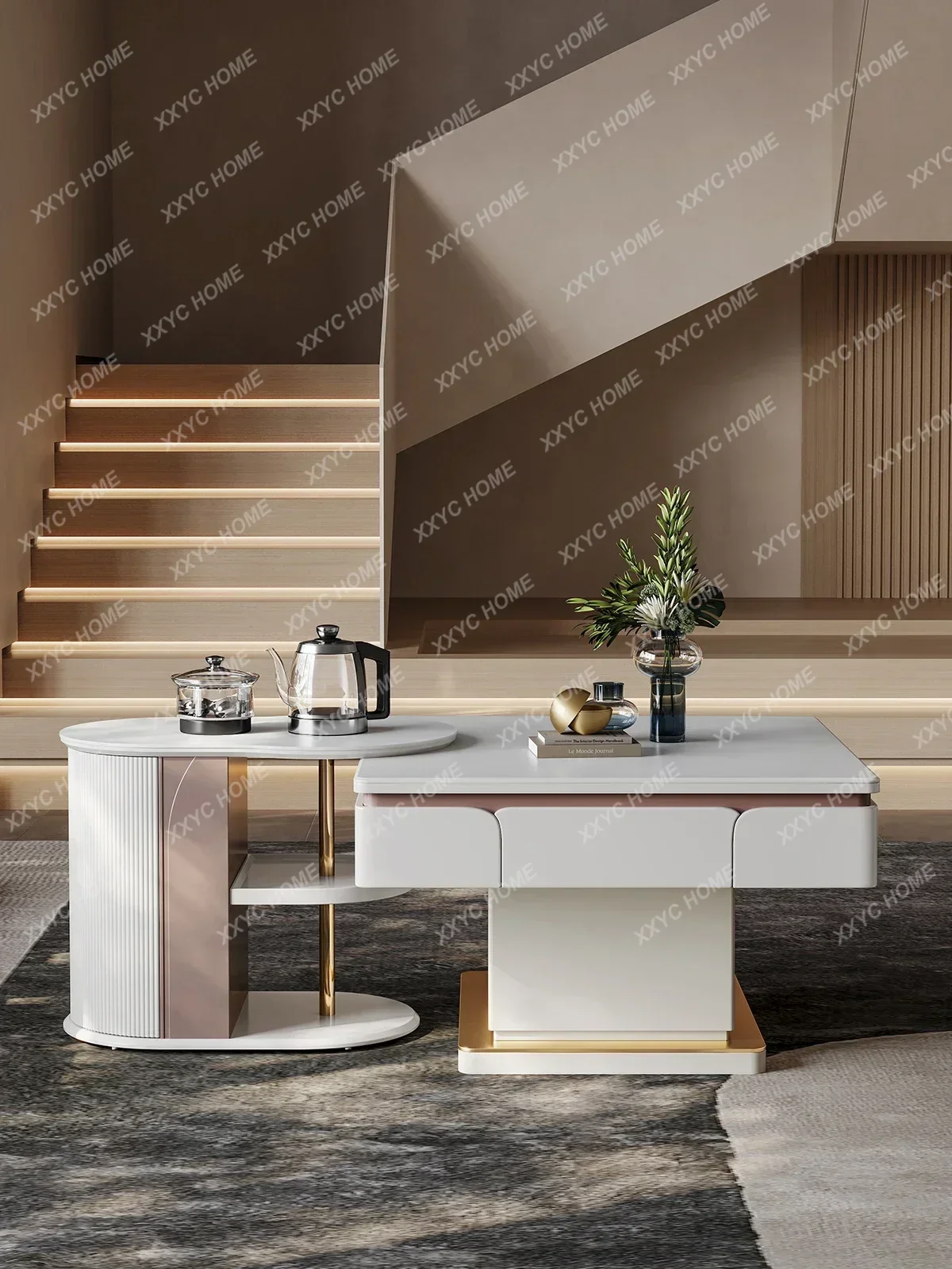 Lifting coffee table mahjong machine dining table dual-purpose automatic bass electric mahjong table