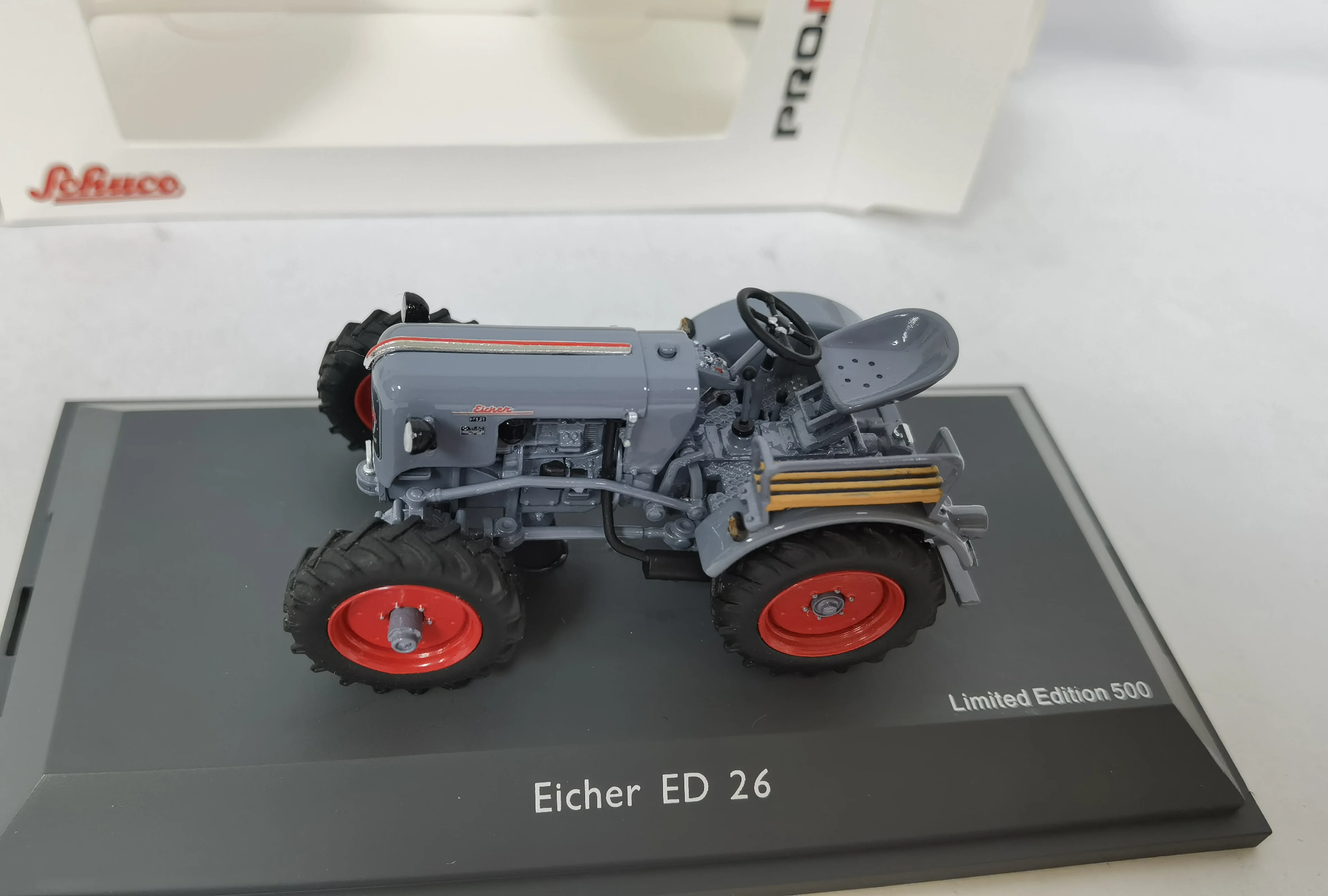 For Collection  Resin Models  Schuco Eicher ED 26 Tractor Grey 1/43 For Gift