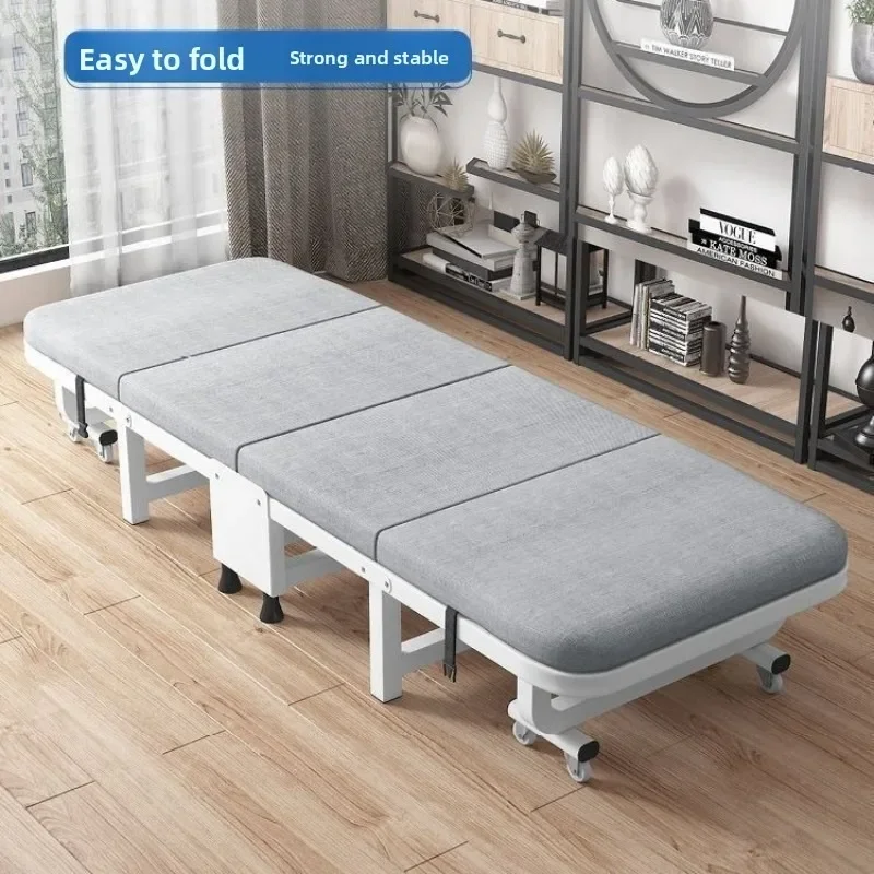 Folding Bed Ultra Convenient Durable Four Fold Bed Office Nap Helper Stable Suiting Single Bed Compact Folding Bed Foldable Bed