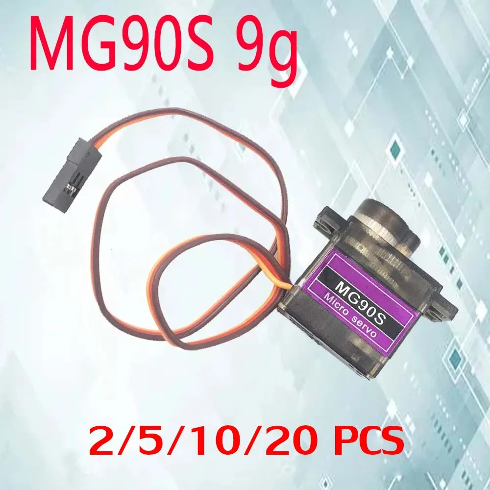 2/5/10/20 Pcs MG90S All metal gear 9g Servo SG90 Upgraded version For  MG90 9G Trex 450 RC Robot Rc Helicopter  Boat Car