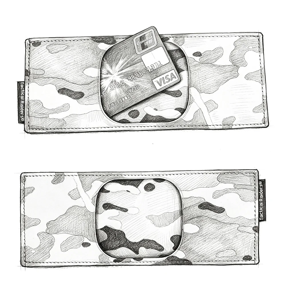 New Tactical Vest Insert-Pocket Outdoor Sports Built In ID Card Storage Holder Wallet Pouch