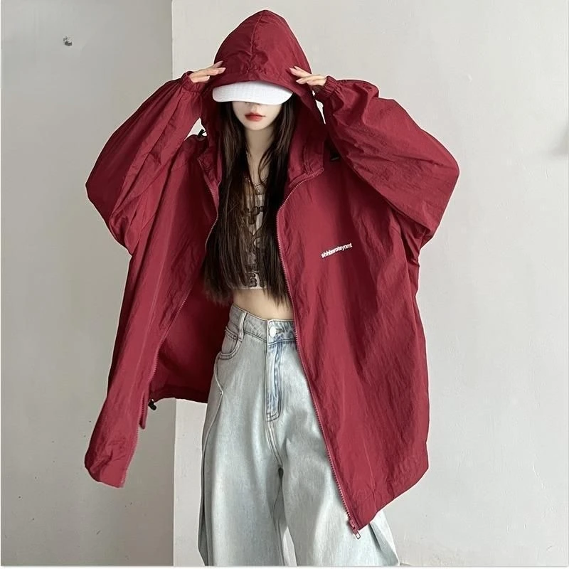 Hikigawa 2023 Spring Long Sleeve Women Men Jacket Casual Chic Fashion Zipper Tops Women All Match Loose Roupas Femininas