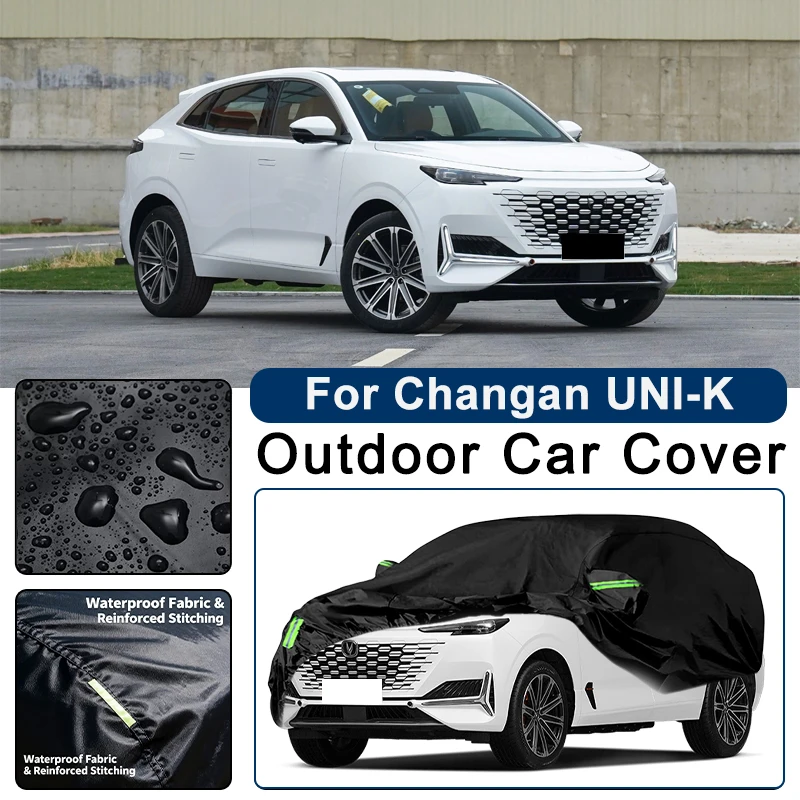 

Outdoor Car Cover Waterproof Dustproof UV Sun Protection, Full Car Protector Exterior Accessories For Changan UNI-K 2021-2026