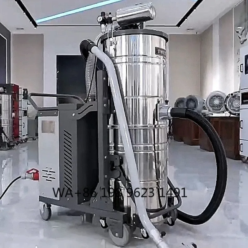 New  Industrial Stainless Steel Vacuum Cleaner 100L Tank Capacity for Factory Workshop Dust Iron Filings Wet/Dry