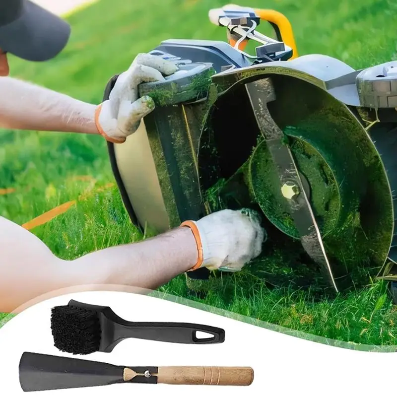2pcs Lawn Mower Scraper Brush, Trimming Accessories And Cleaning Tools, Gardening Maintenance