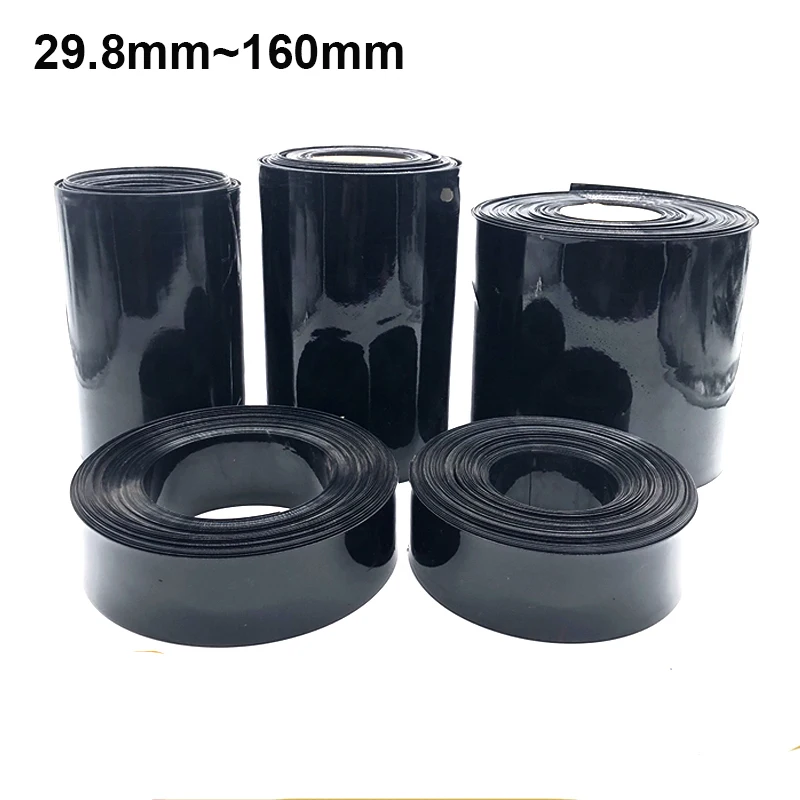 29.8mm~160mm 18650 Lithium Battery Heat Shrink Tube Li-ion Wrap Cover Skin PVC Shrinkable Tubing Film Sleeves Insulation Sheath