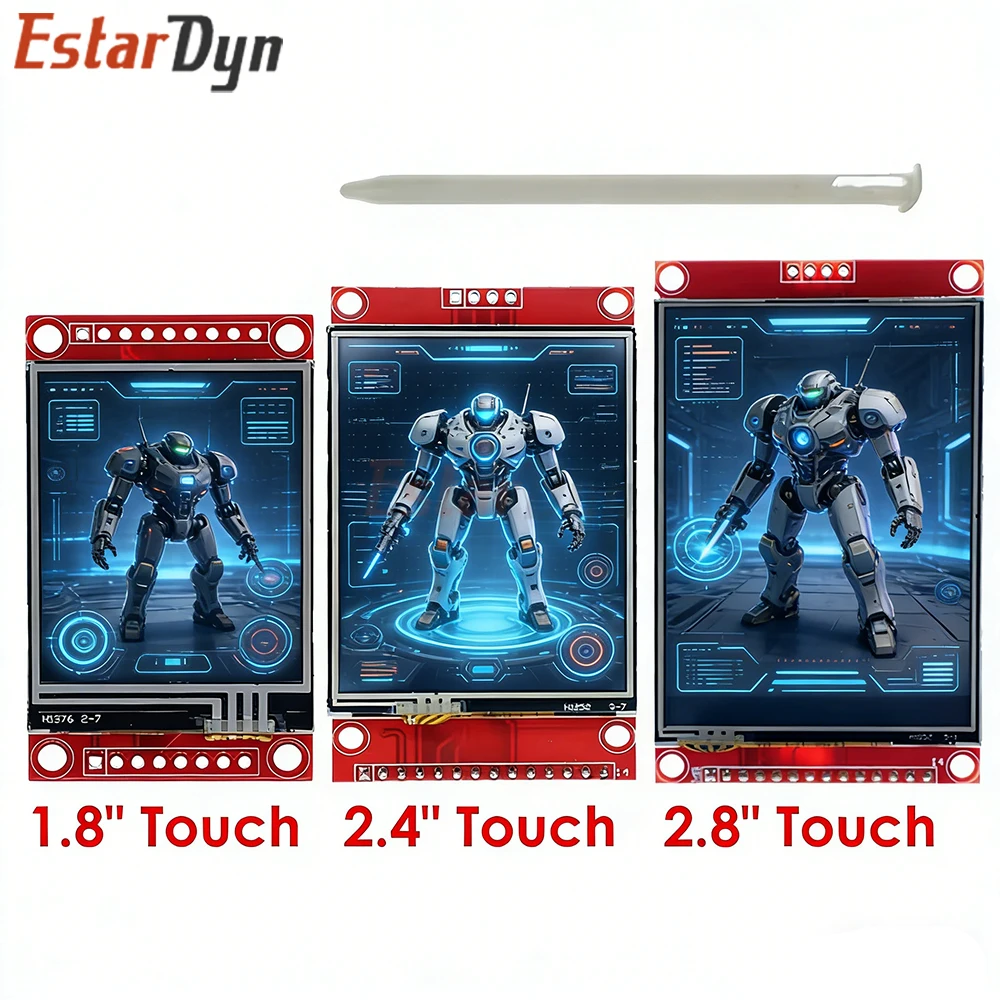 Estardyn 1.8/2.4/2.8 Inch TFT Touch Display Module 240x320, ILI9341/ST7789 SPI Screen for
