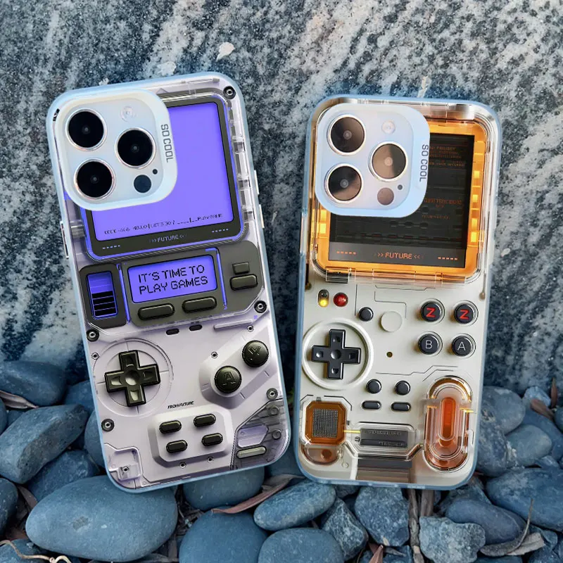 Technologie-Spielkonsole 2D-Druck Handyhülle für iPhone 11 12 13 Mini Pro Max 17 14 15 16 Pro Max Plus Stoßfeste Laser-Schutzhülle – Detail 9