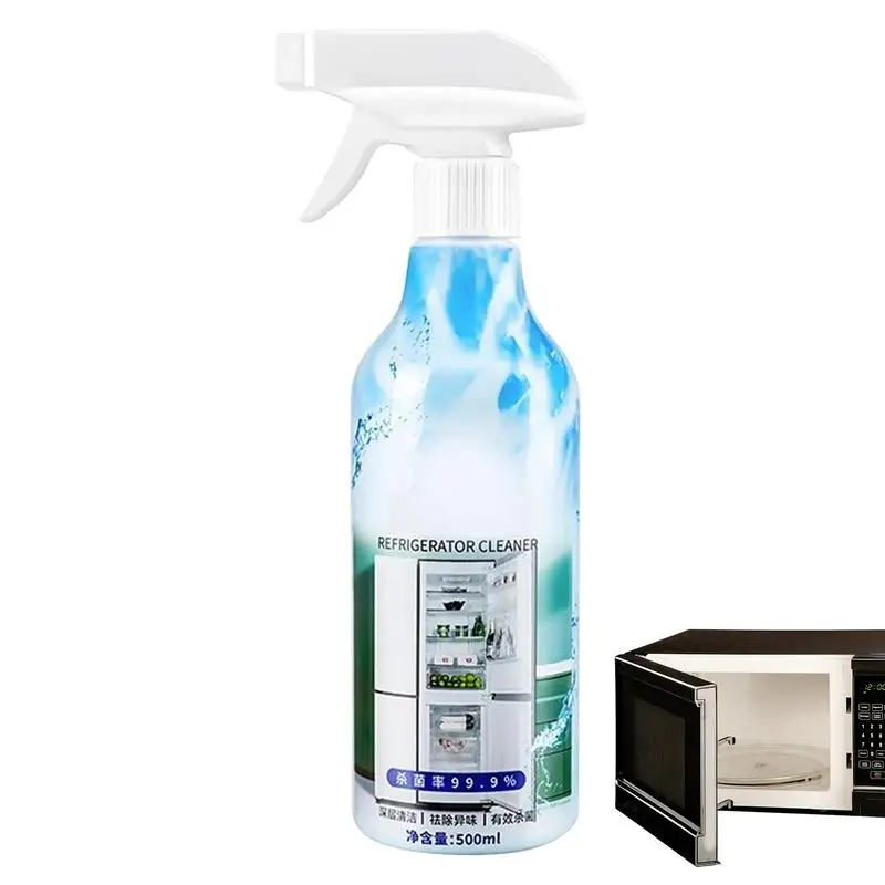 Fridge Freezer Spray 500ml Ice Machine Cleaner Refrigerator Cleaner Solution Food Grade Liquid Descaler Household Item