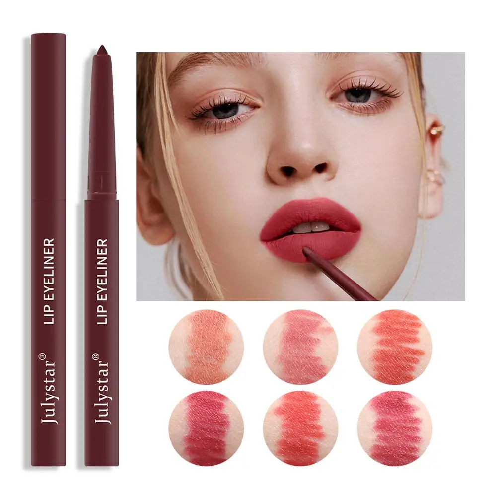Penna per rossetto opaco in velluto 2 in 1 Cosmetici duraturi impermeabili Tazza per labbra naturale alta Matita pigmentata antiaderente Lucidalabbra Liner Y2K1